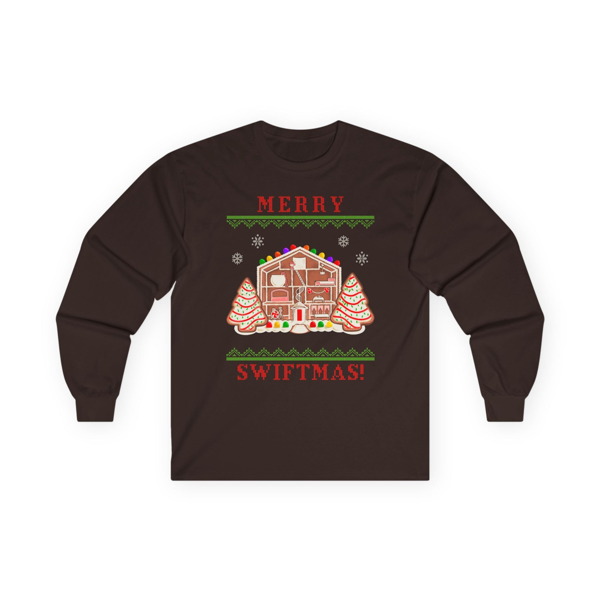 Merry Swiftmas Lover Gingerbread House Holiday Long Sleeve Tee