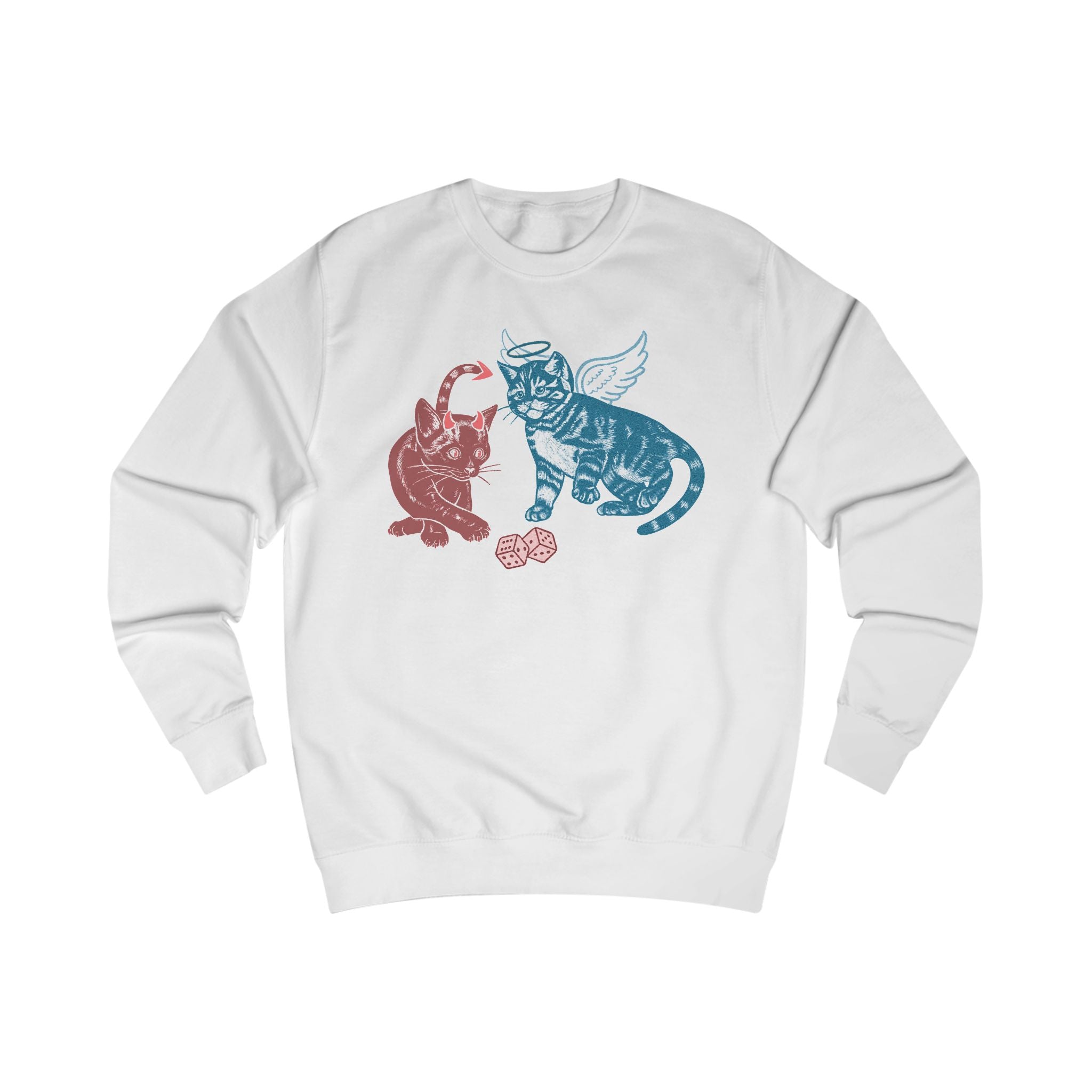 Devils and Angels Rolling the Dice Cat Sweatshirt