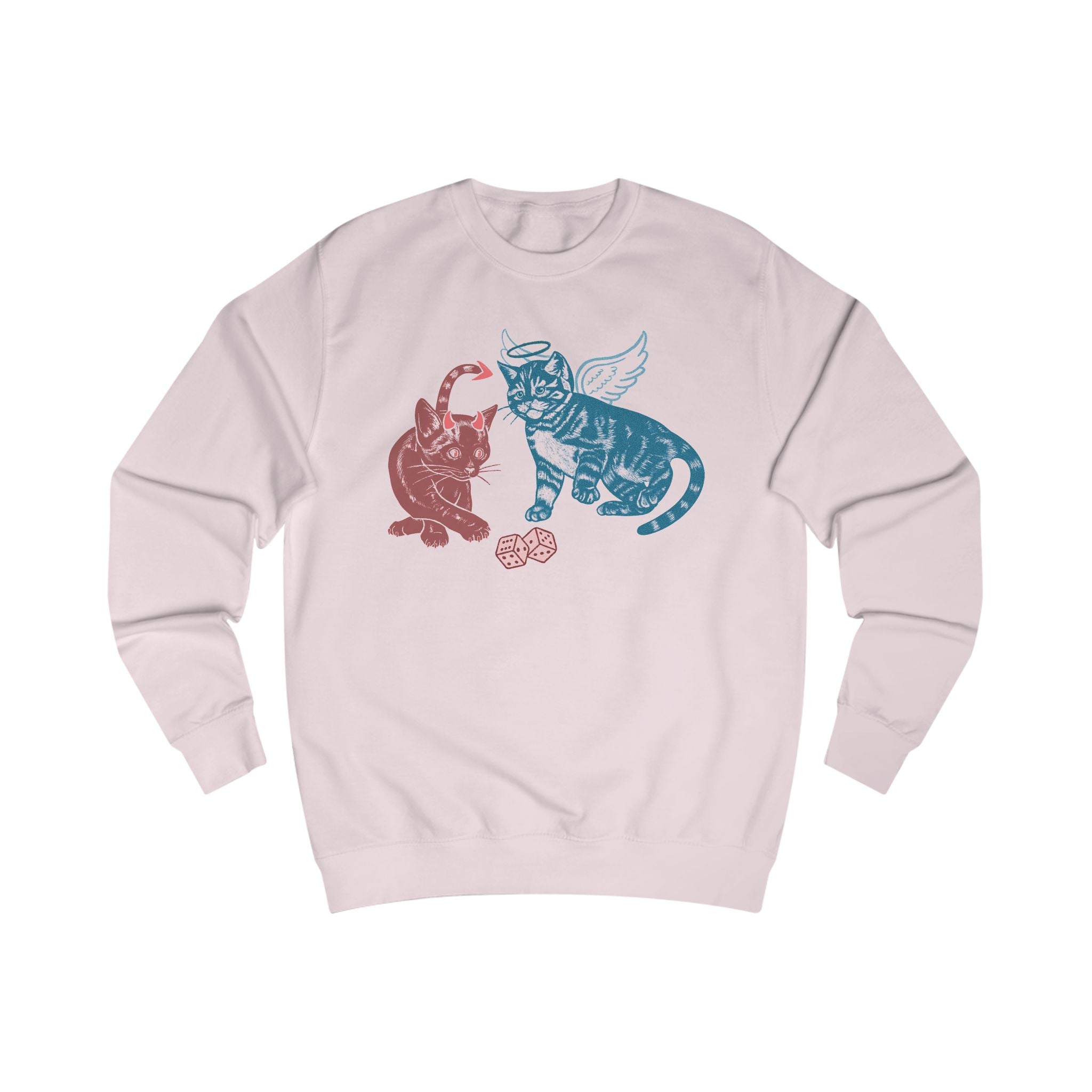Devils and Angels Rolling the Dice Cat Sweatshirt
