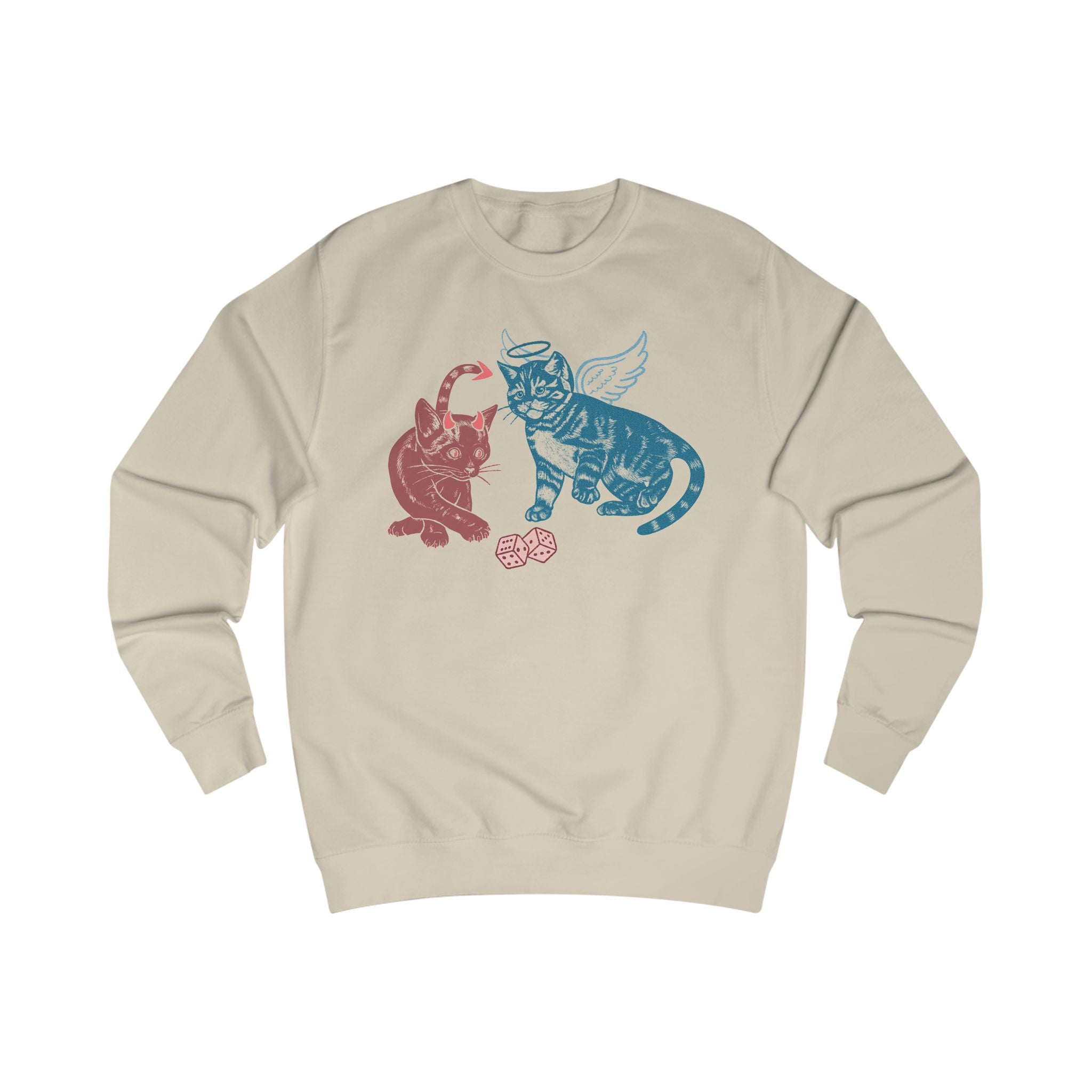 Devils and Angels Rolling the Dice Cat Sweatshirt