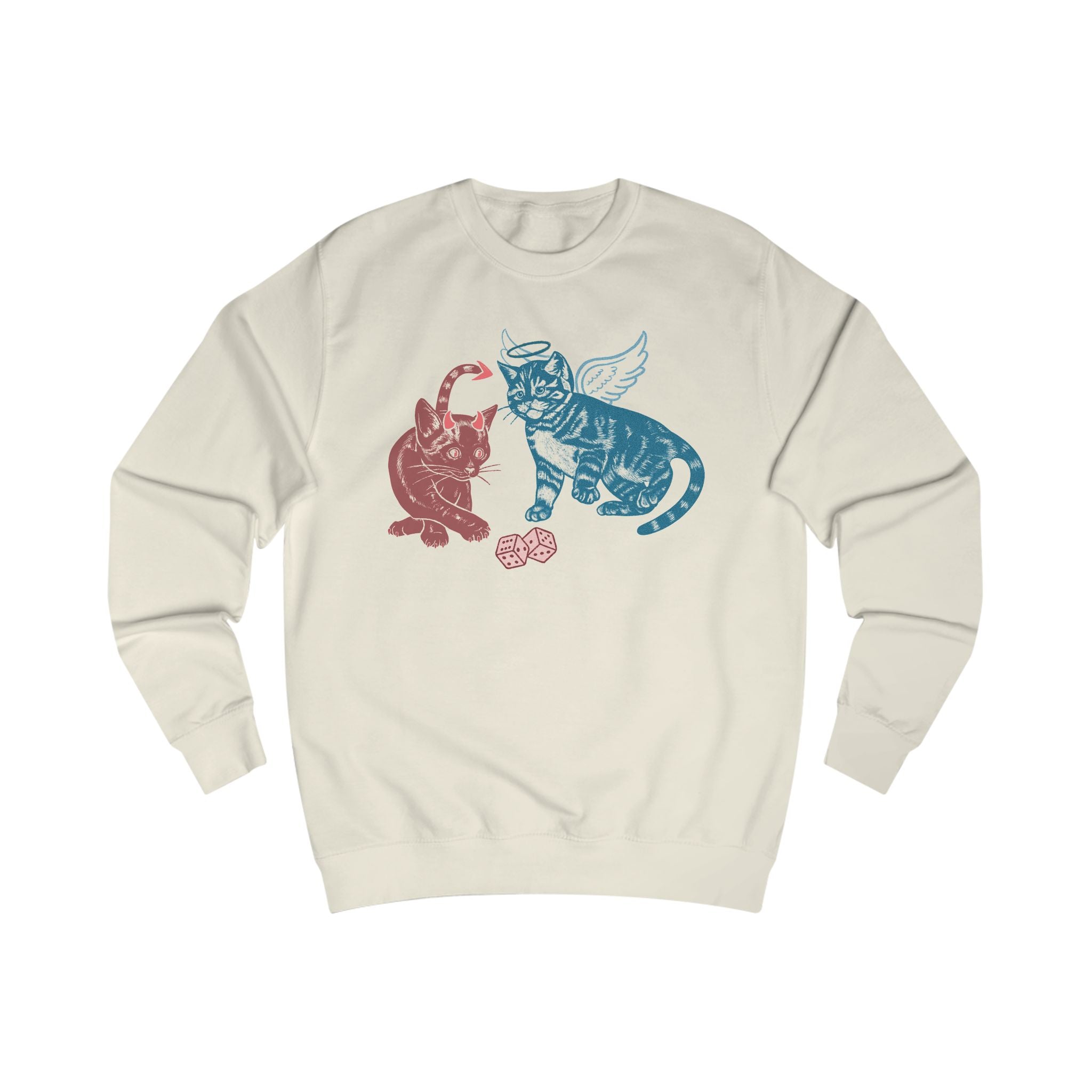 Devils and Angels Rolling the Dice Cat Sweatshirt