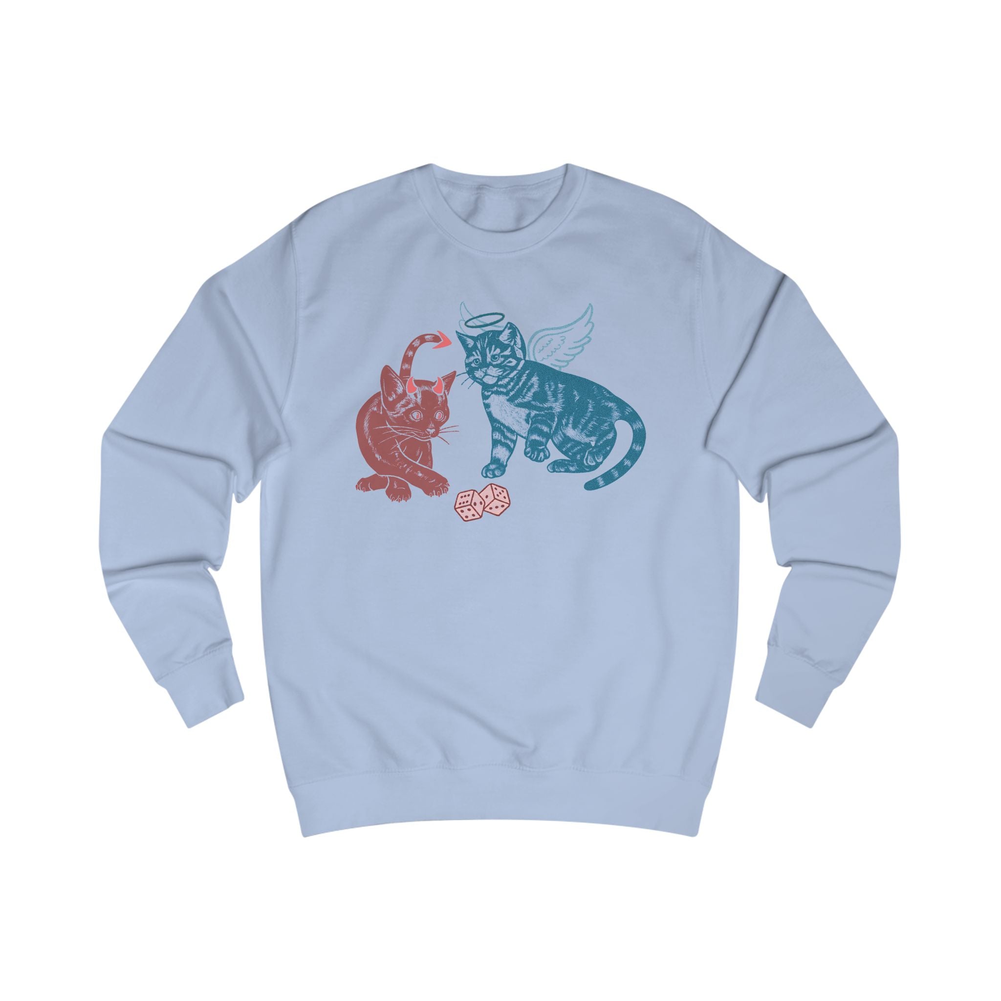 Devils and Angels Rolling the Dice Cat Sweatshirt