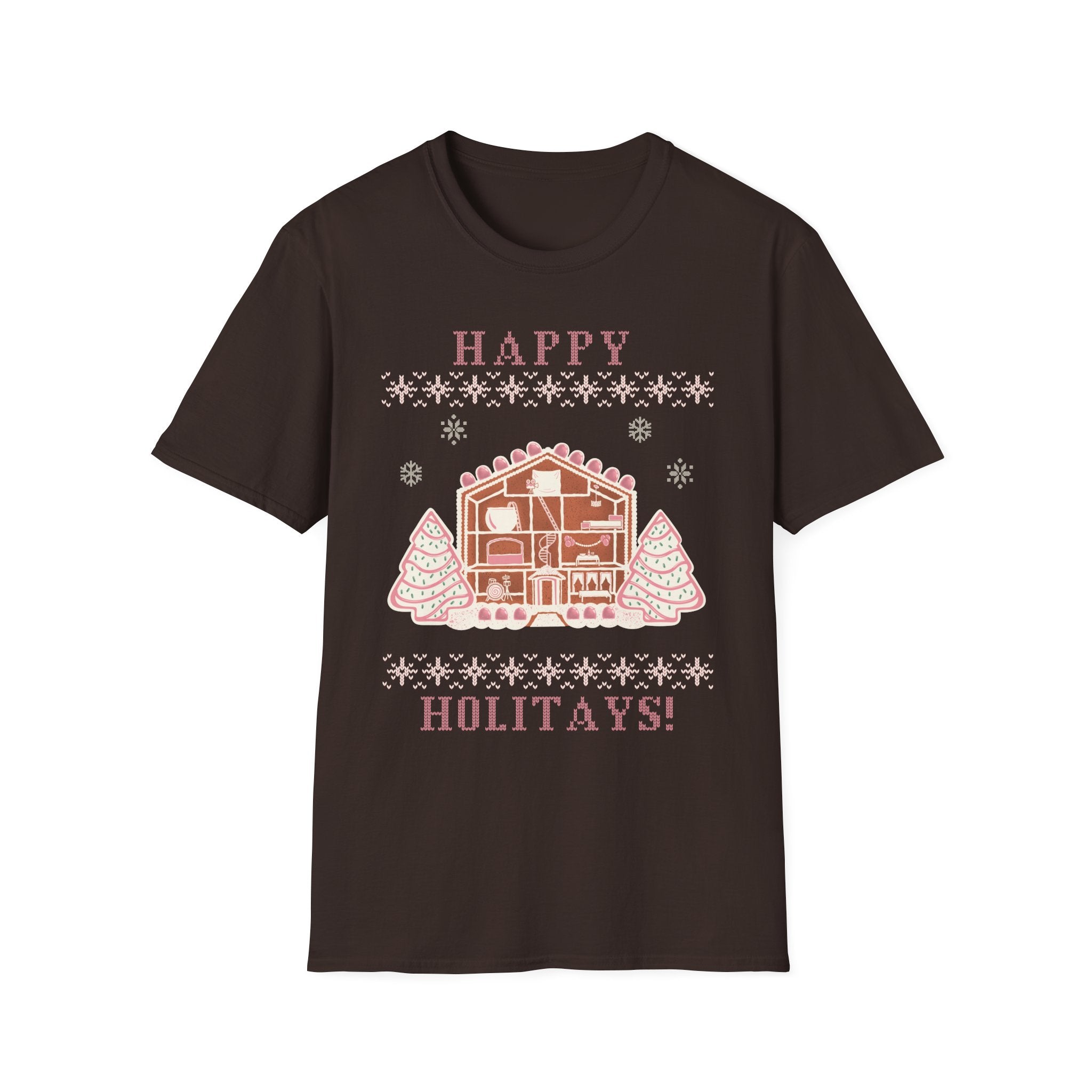 Happy Holitays Lover Gingerbread House Christmas T-Shirt