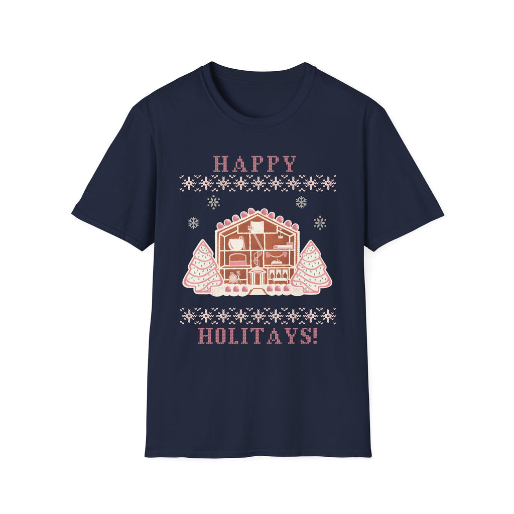 Happy Holitays Lover Gingerbread House Christmas T-Shirt