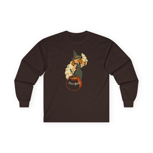 Cold Brew Coffee Witch Long Sleeve Tee