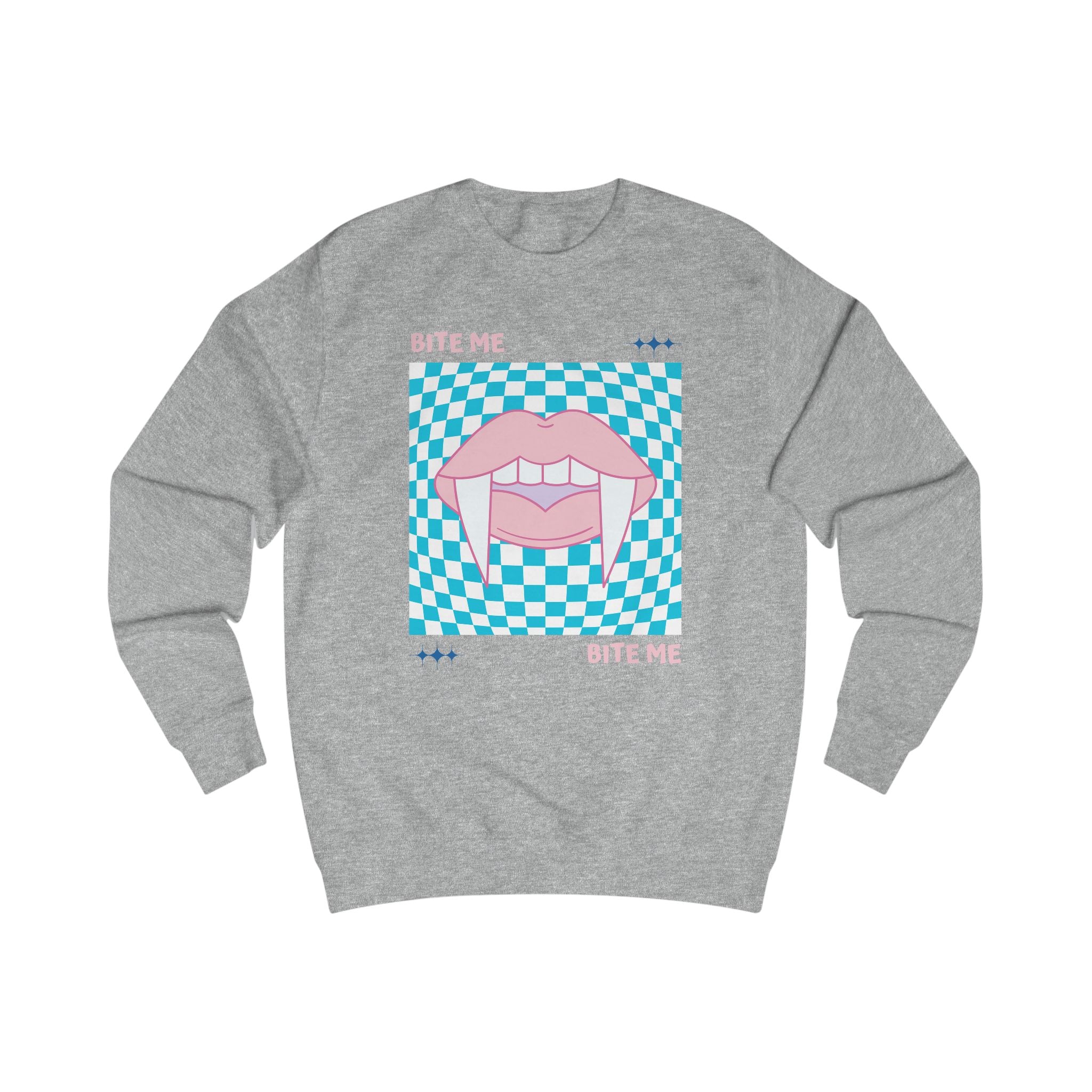 Bite Me Lips Vampire Fangs Sweatshirt