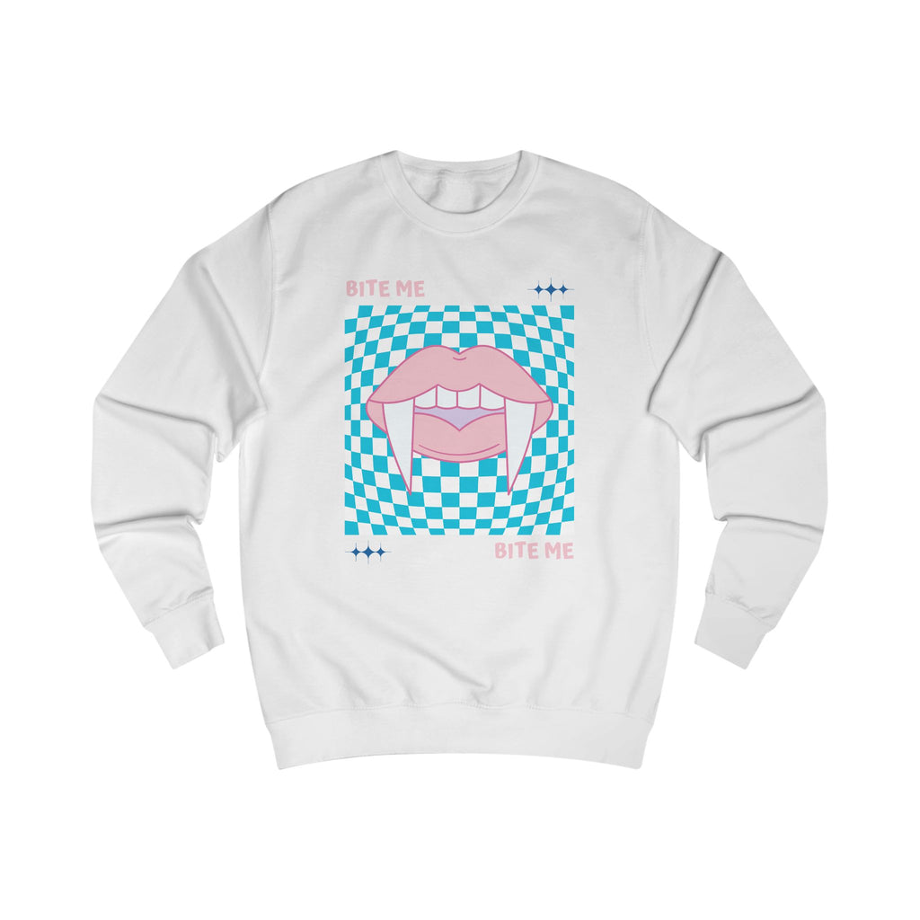 Bite Me Lips Vampire Fangs Sweatshirt