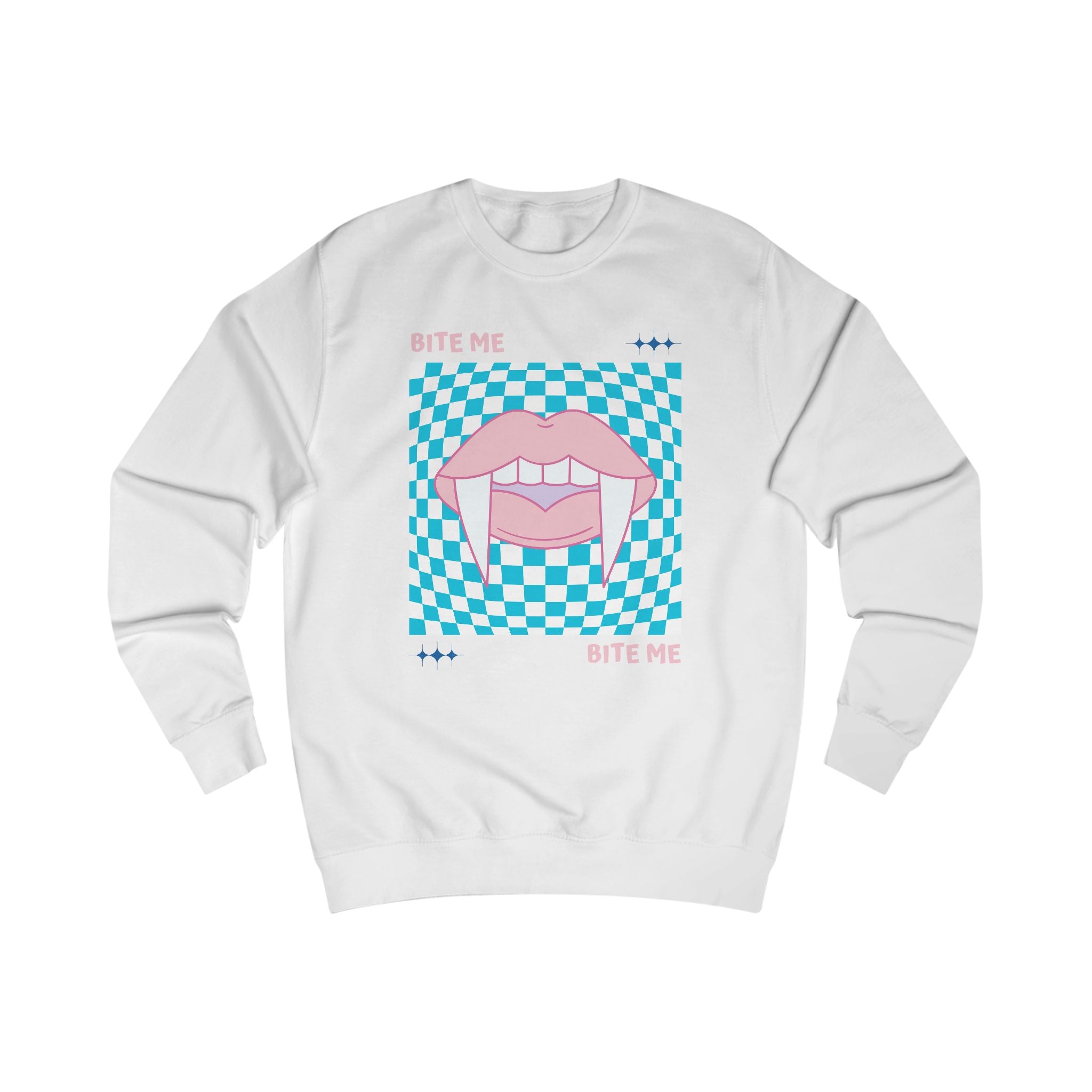 Bite Me Lips Vampire Fangs Sweatshirt