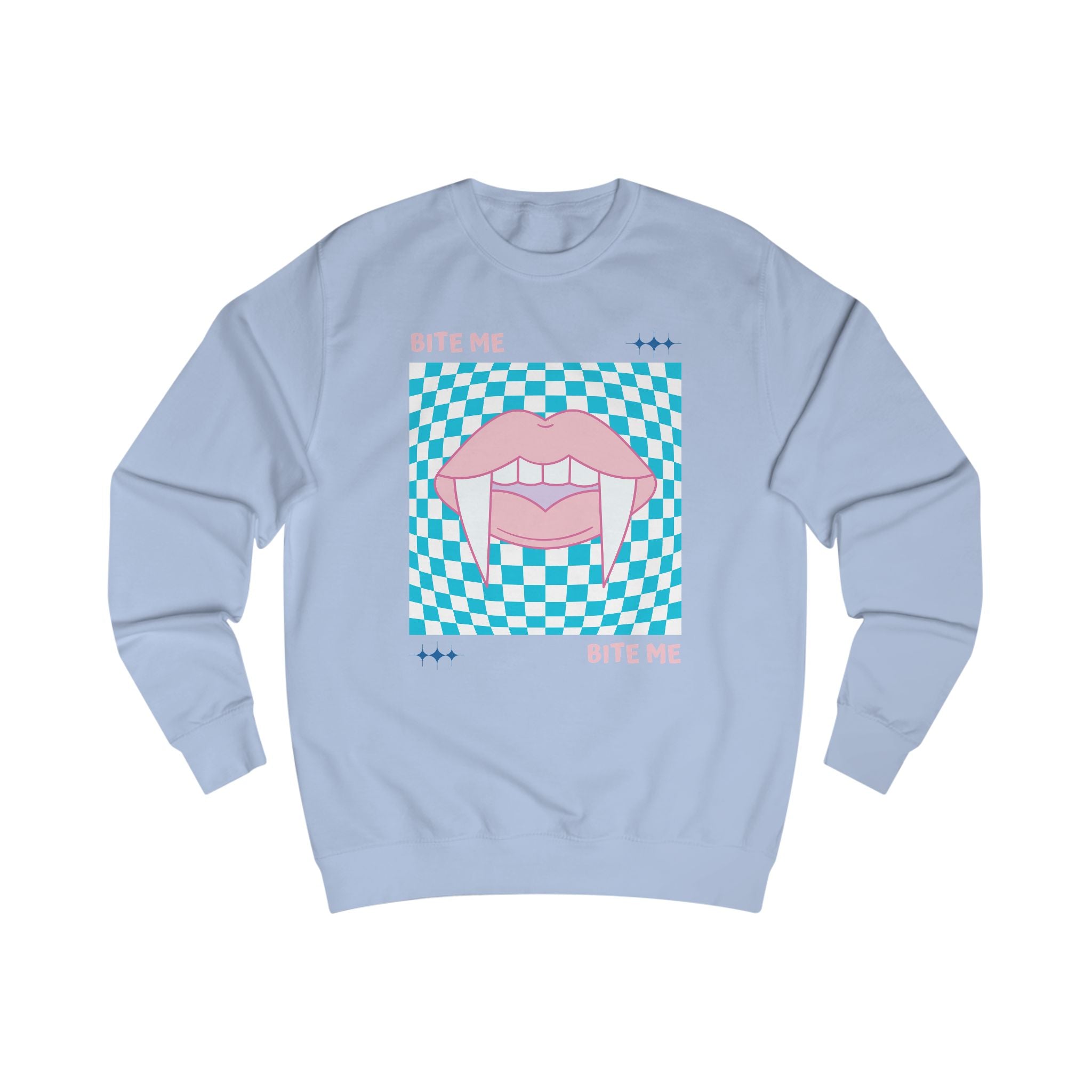 Bite Me Lips Vampire Fangs Sweatshirt