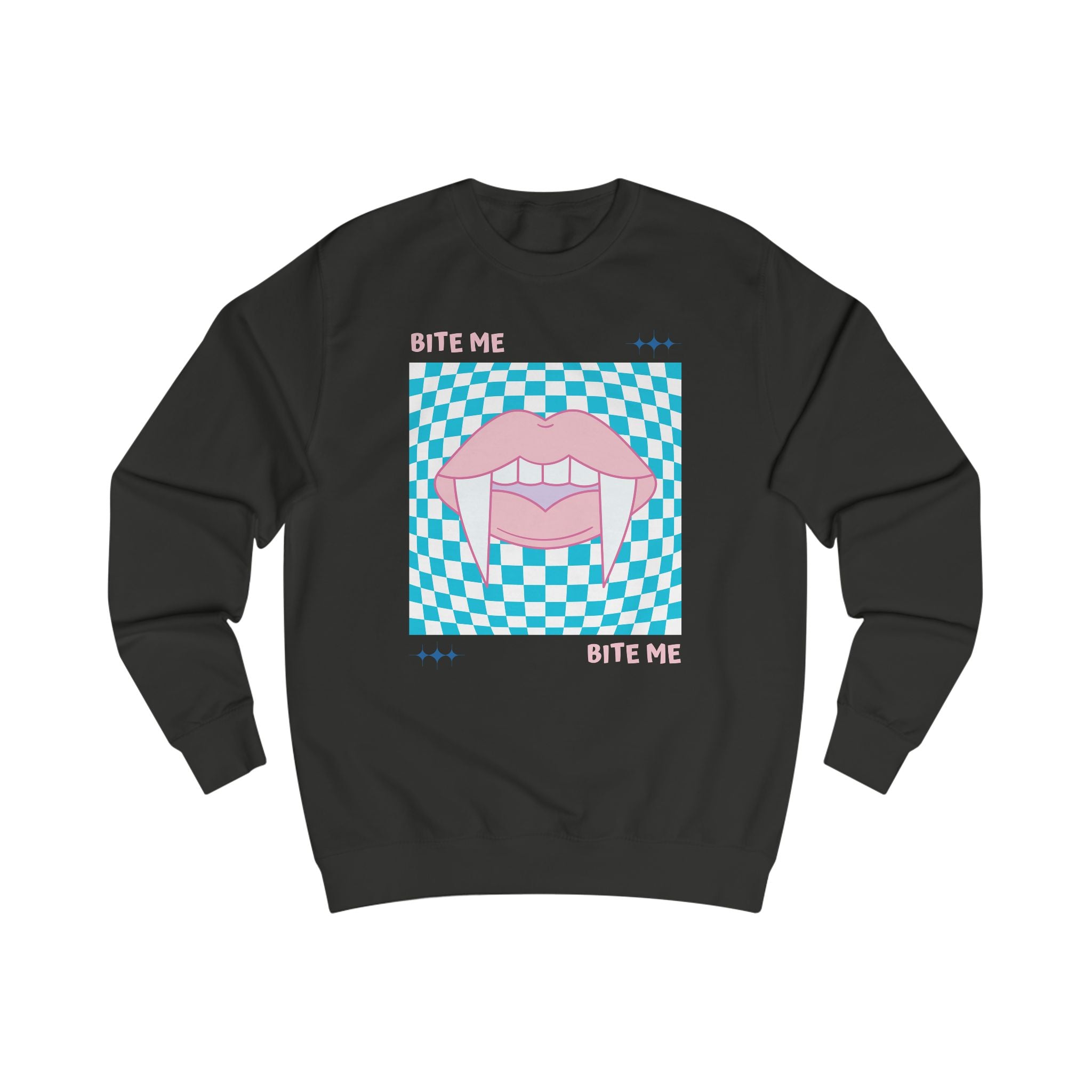 Bite Me Lips Vampire Fangs Sweatshirt