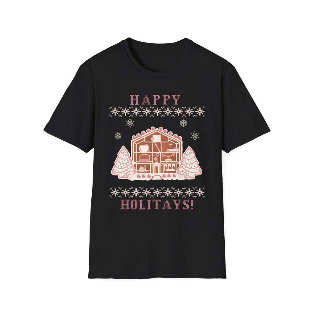 Happy Holitays Lover Gingerbread House Christmas T-Shirt