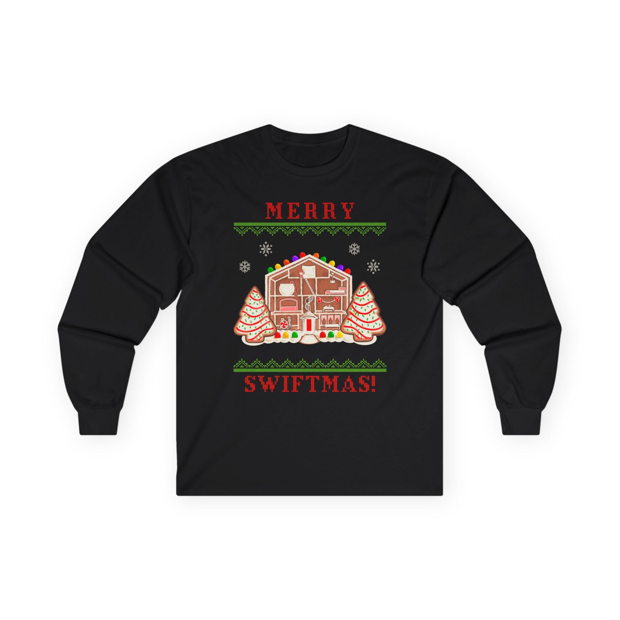 Merry Swiftmas Lover Gingerbread House Holiday Long Sleeve Tee