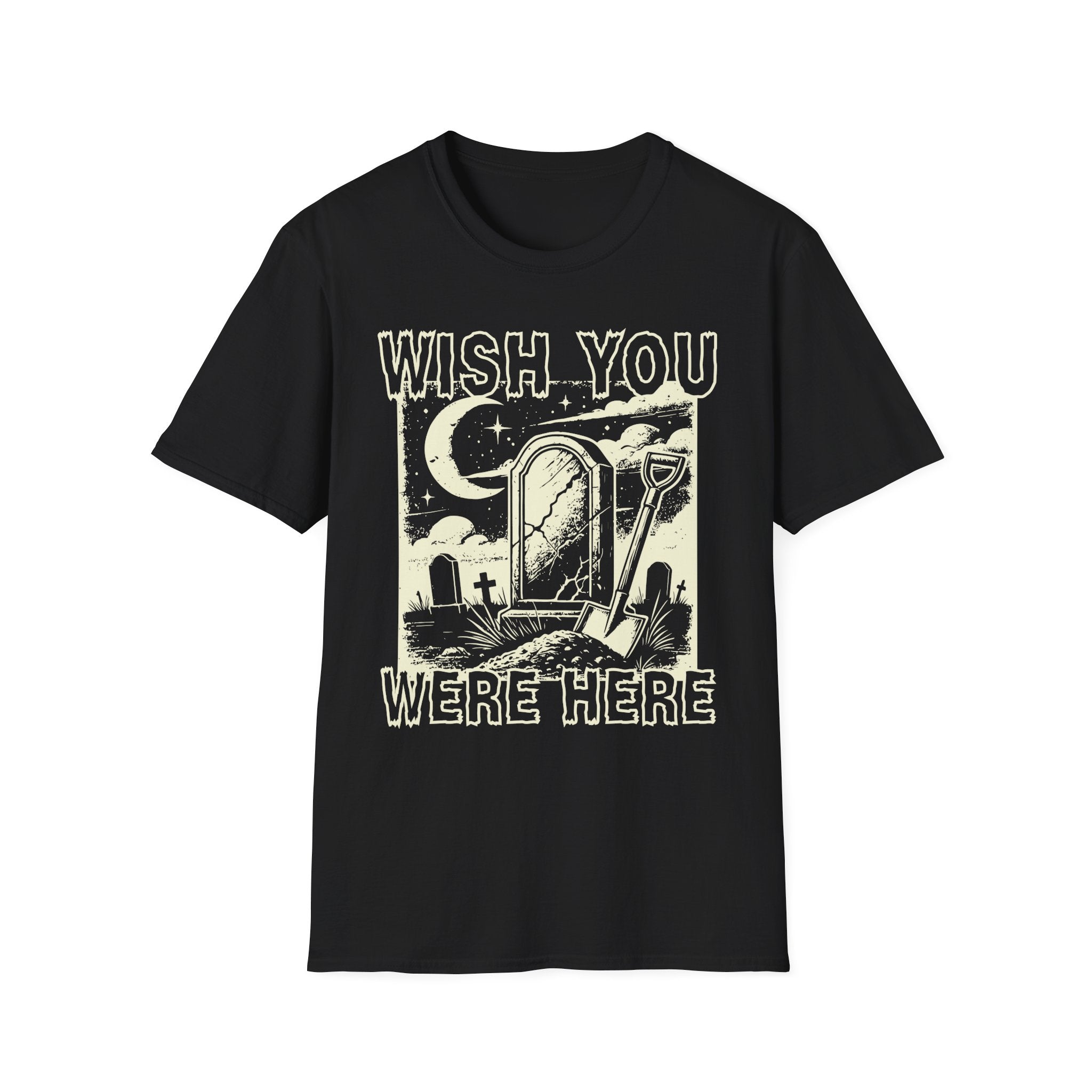Wish You Were Here Graveyard White Graphic T-Shirt