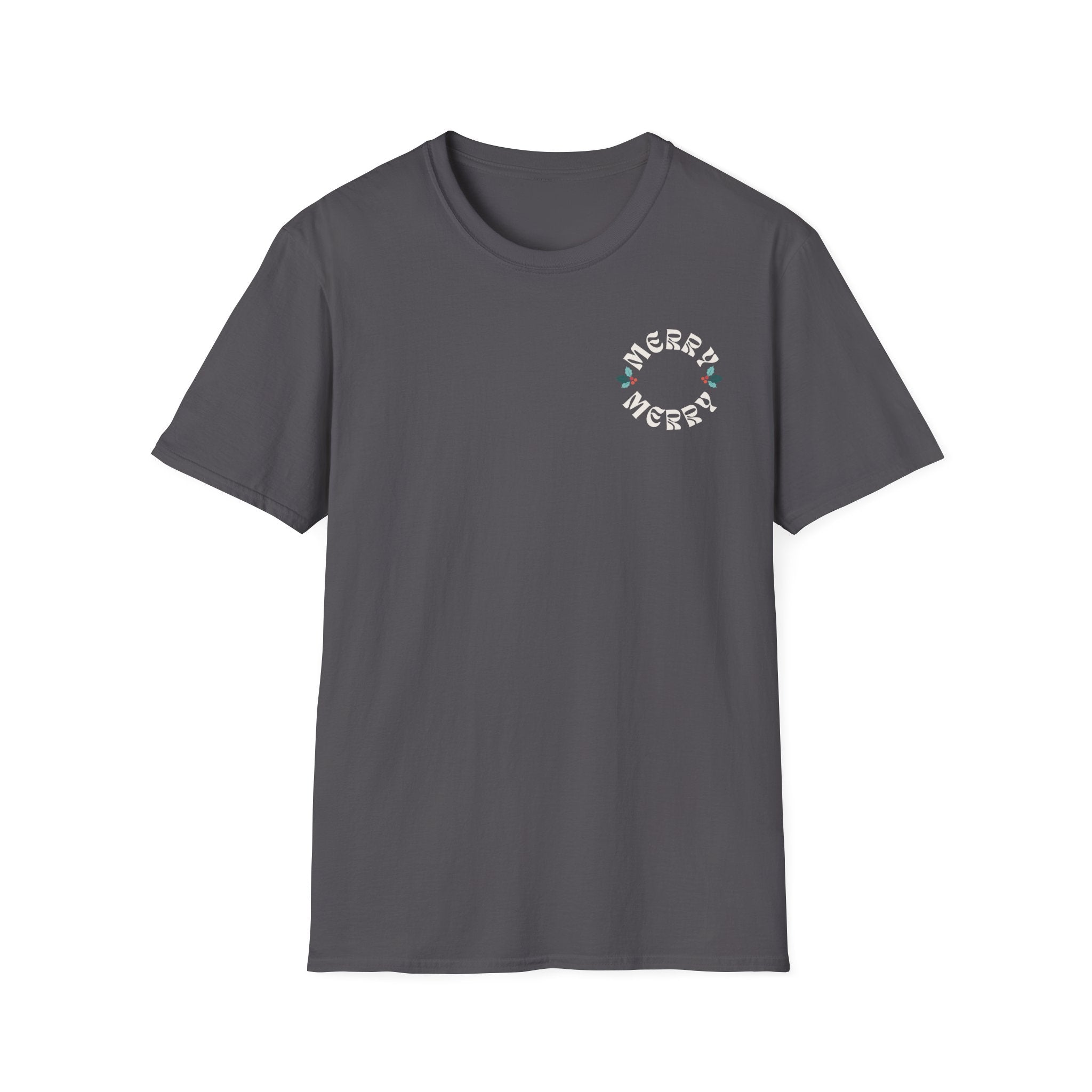 Retro Merry Christmas Holiday Holly T-Shirt