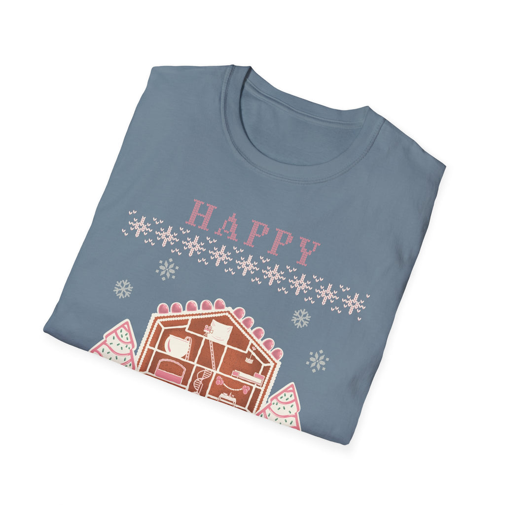Happy Holitays Lover Gingerbread House Christmas T-Shirt