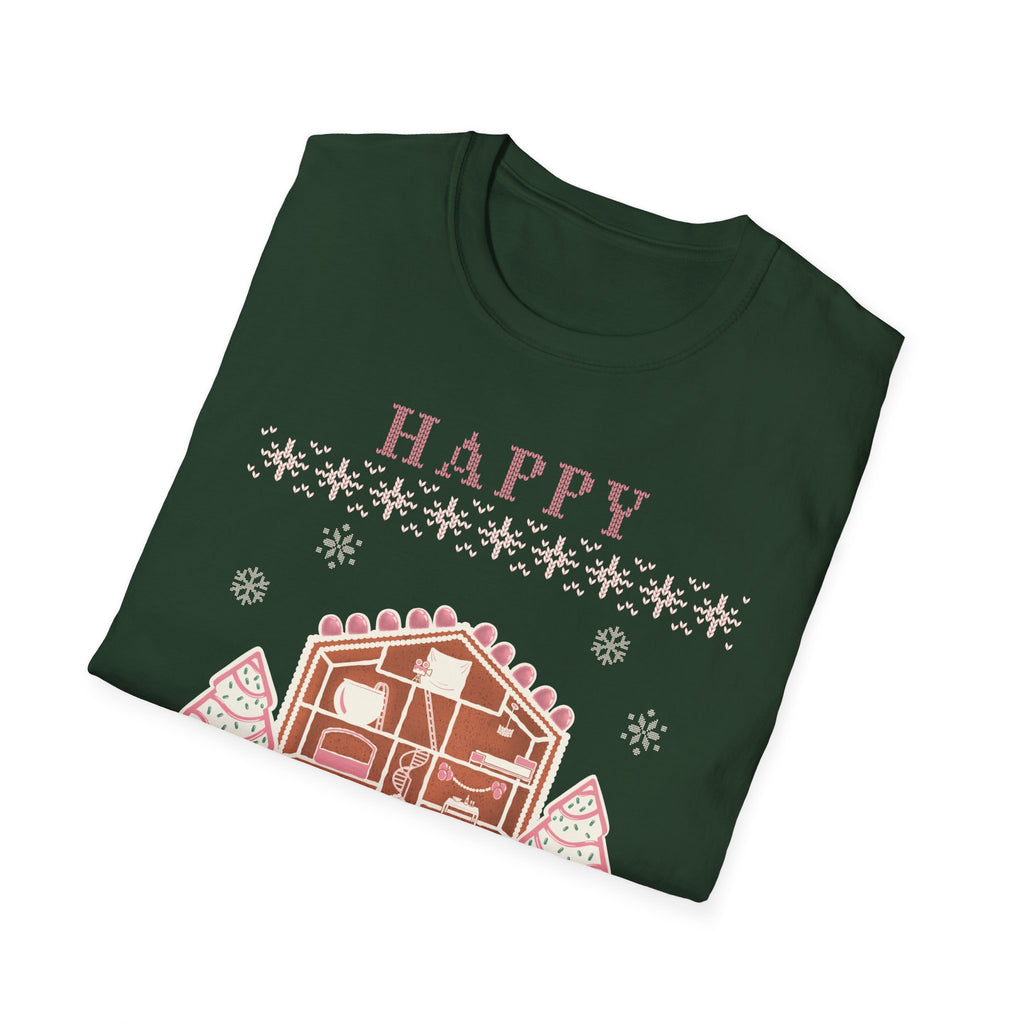 Happy Holitays Lover Gingerbread House Christmas T-Shirt