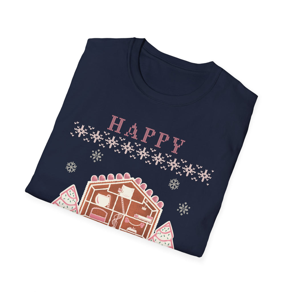 Happy Holitays Lover Gingerbread House Christmas T-Shirt