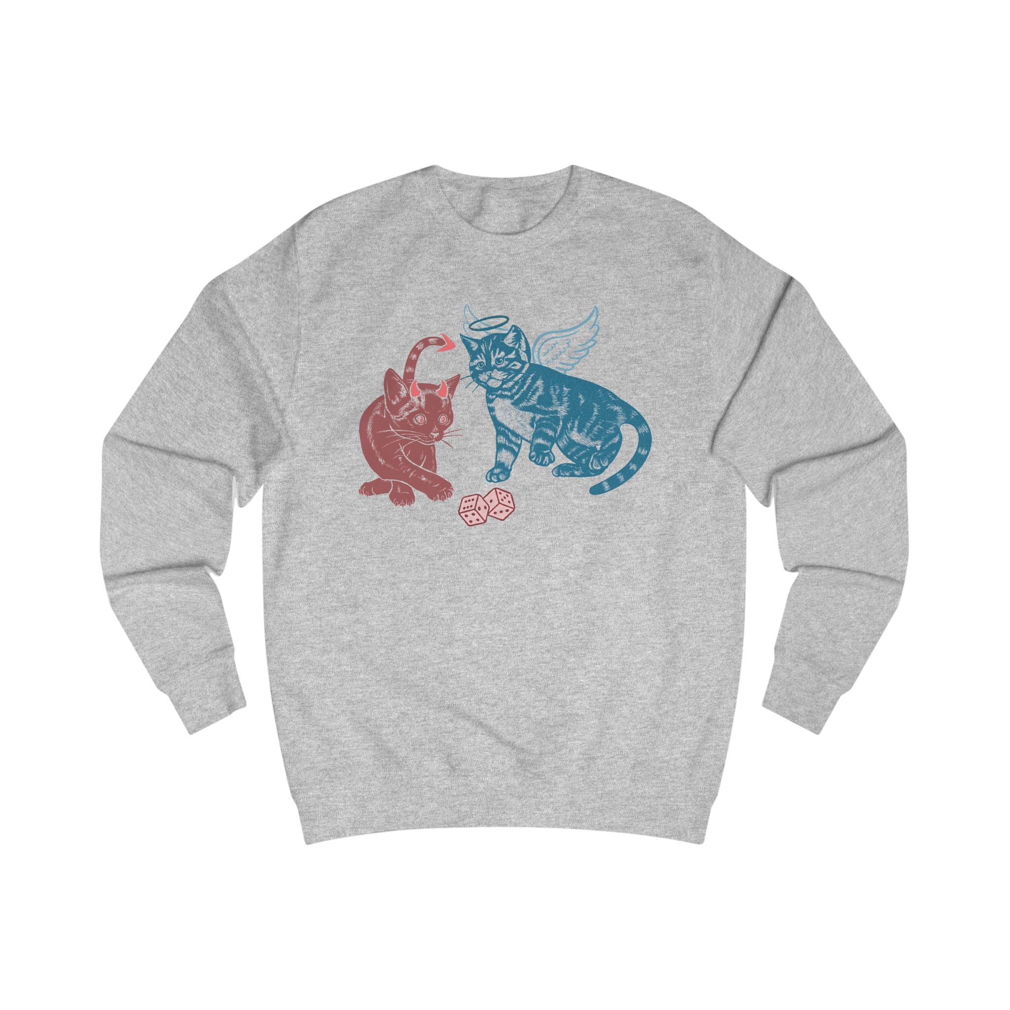 Devils and Angels Rolling the Dice Cat Sweatshirt