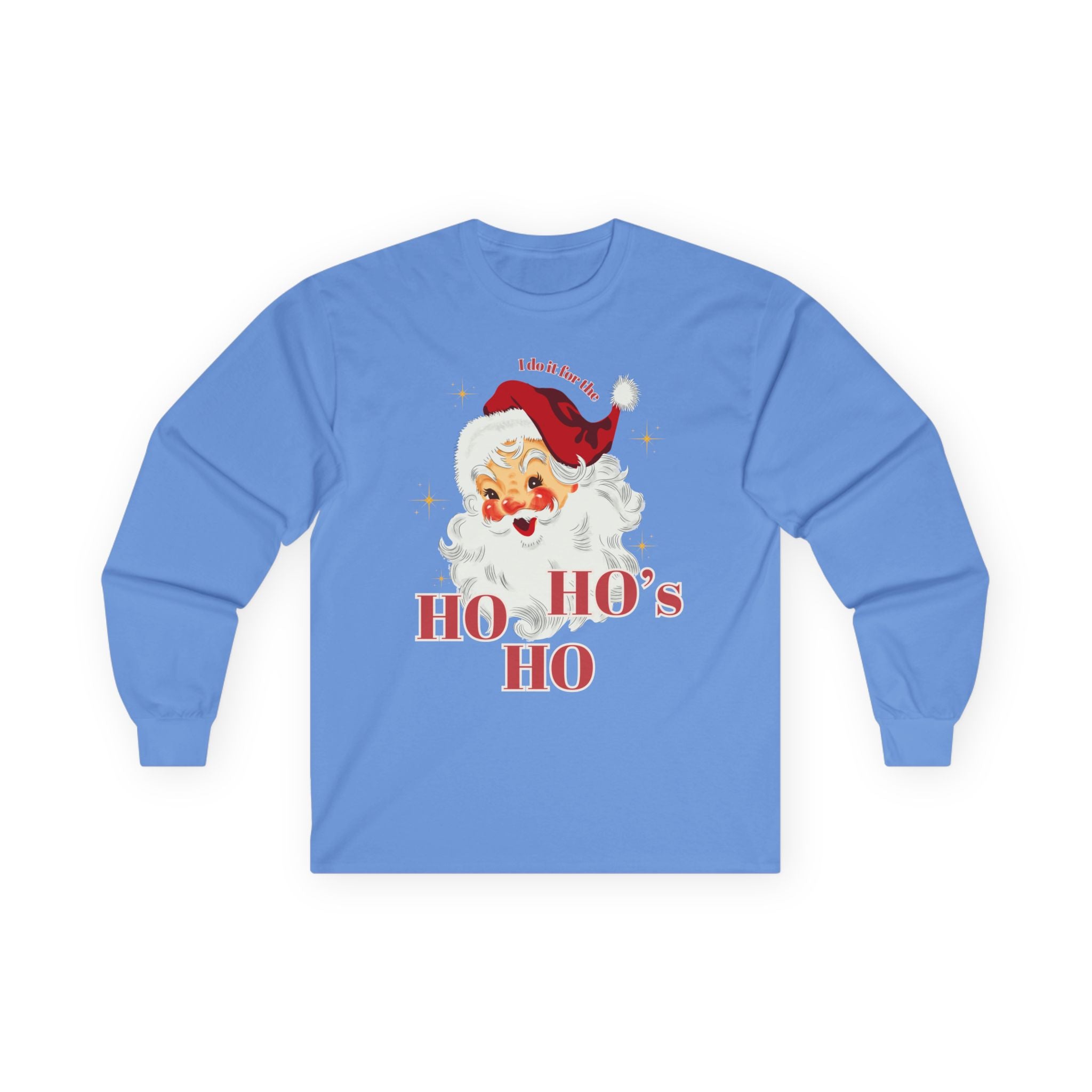 Ho Ho Ho Funny Santa Christmas Holiday Long Sleeve Tee