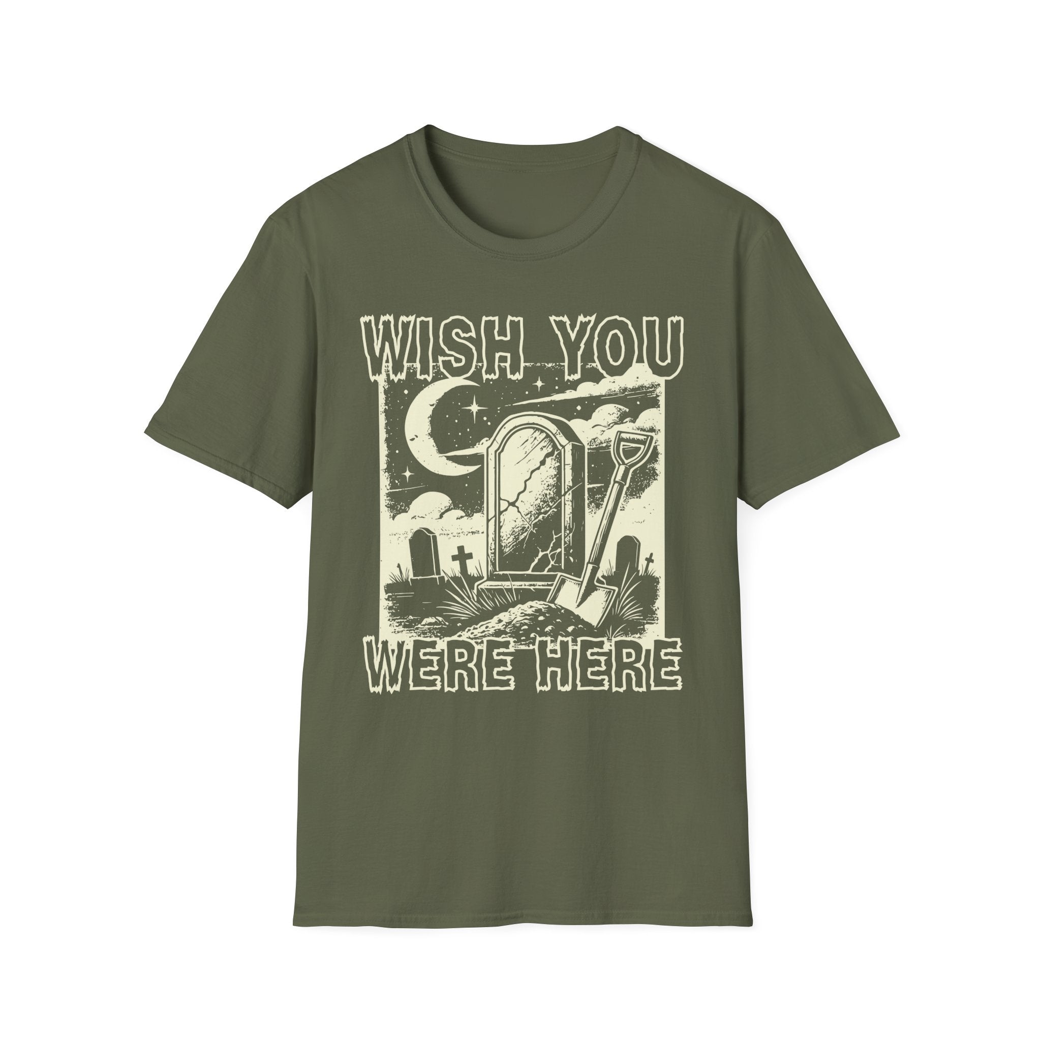 Wish You Were Here Graveyard White Graphic T-Shirt