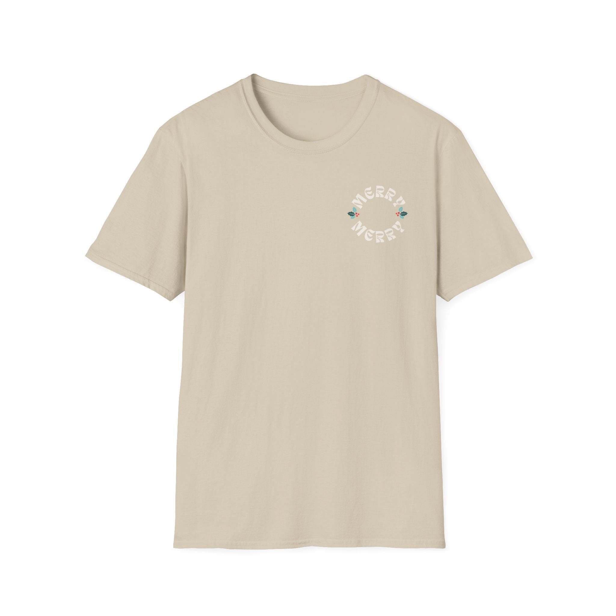 Retro Merry Christmas Holiday Holly T-Shirt