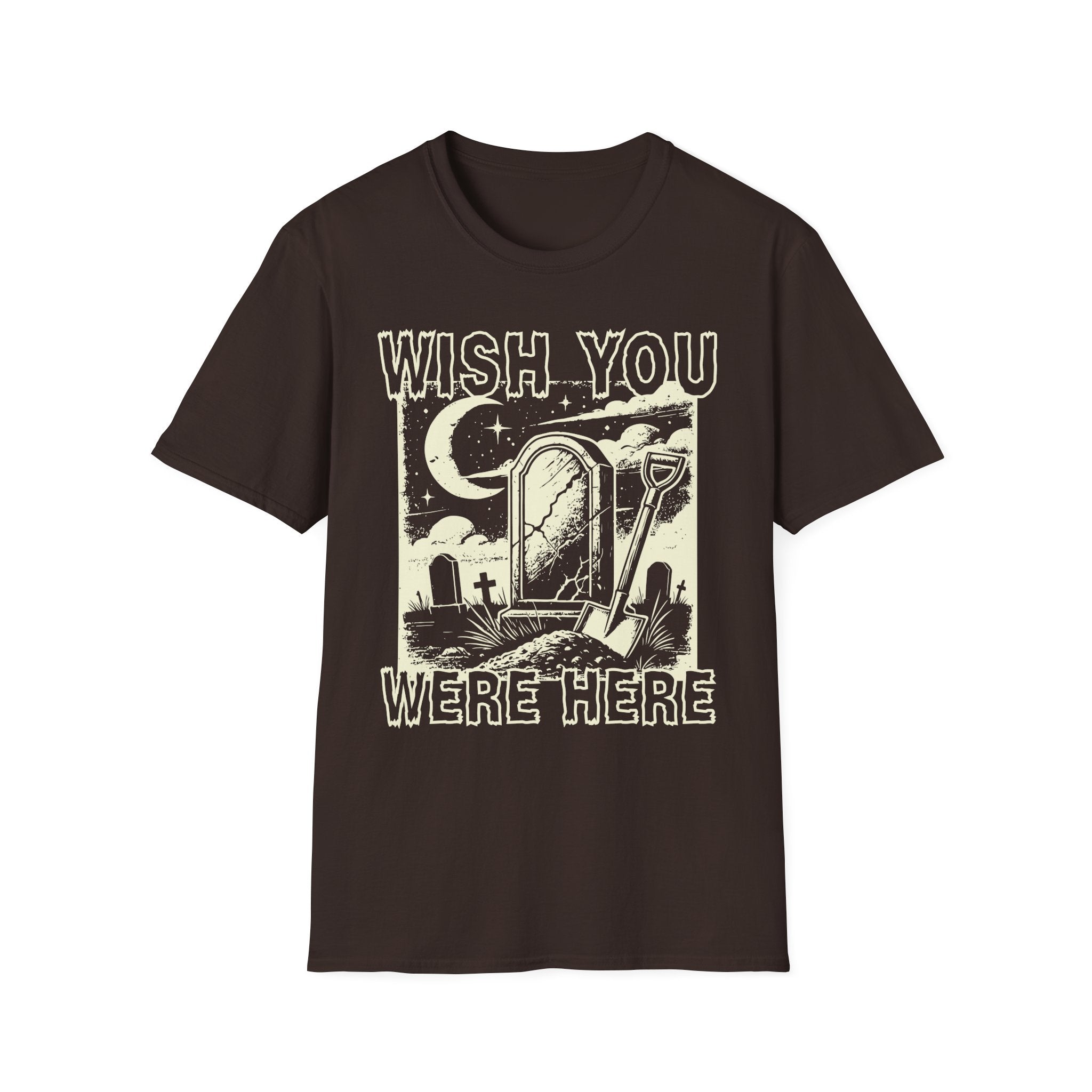Wish You Were Here Graveyard White Graphic T-Shirt