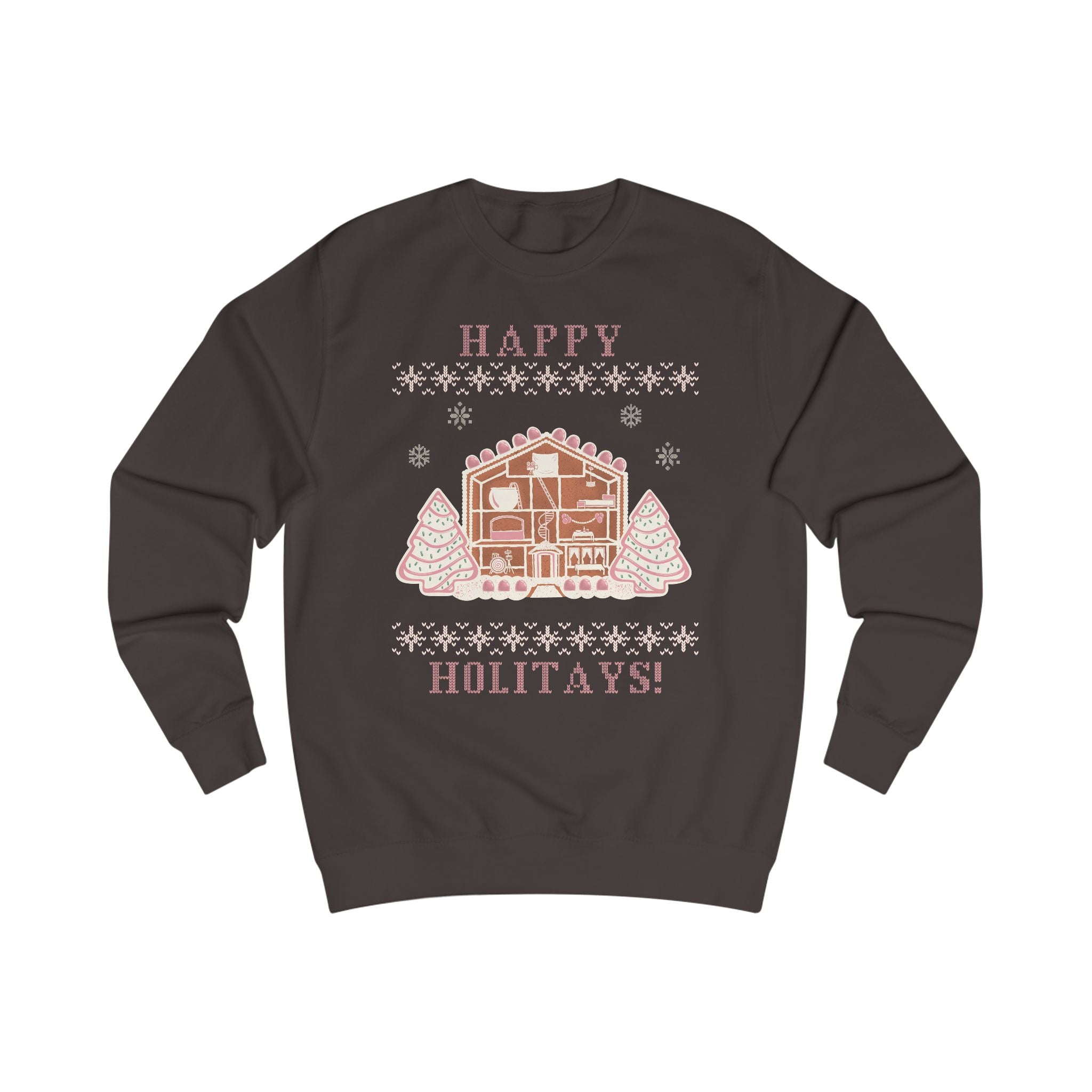 Happy Holitays Lover Gingerbread House Christmas Sweatshirt