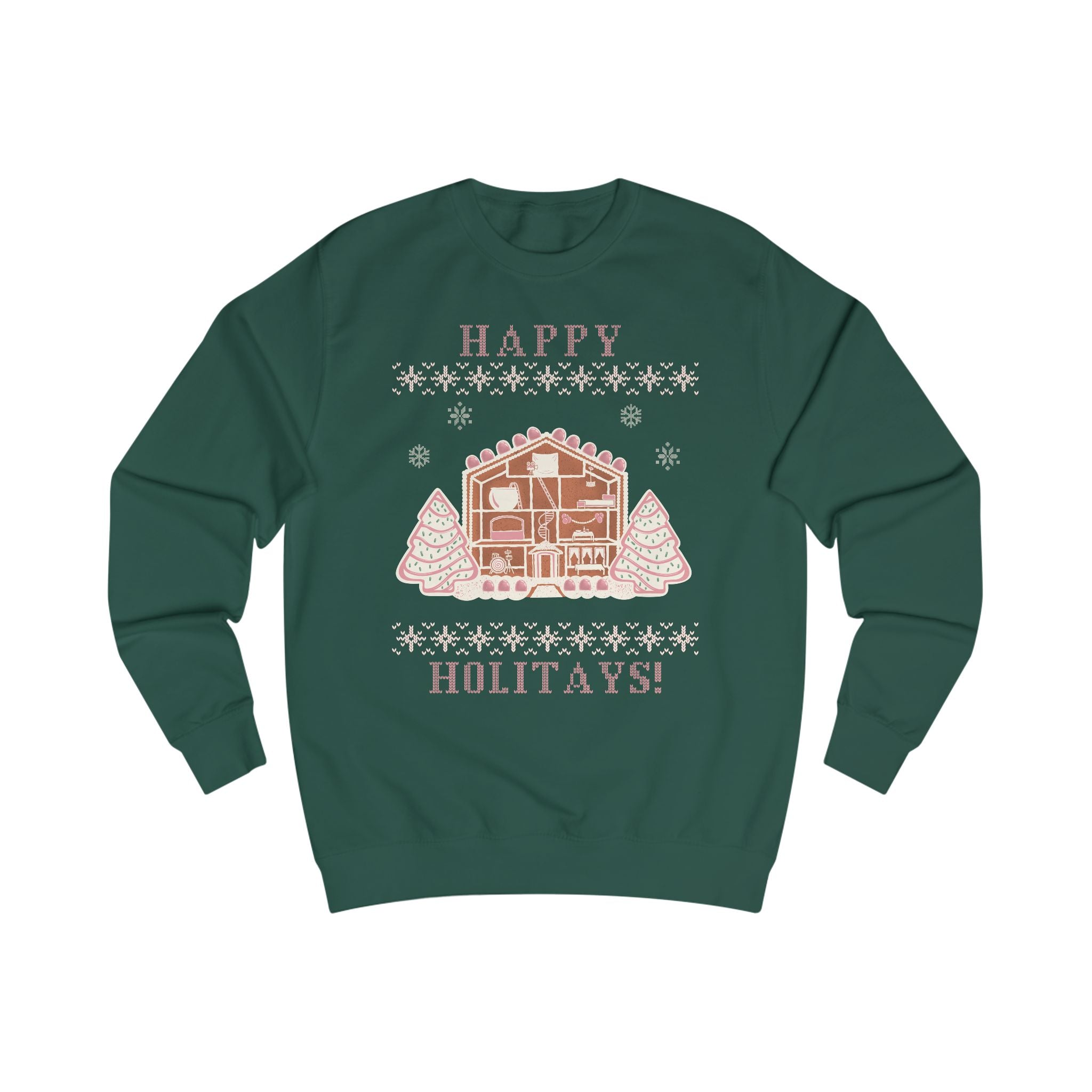 Happy Holitays Lover Gingerbread House Christmas Sweatshirt